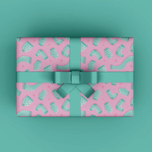 Pink Winter Modern Christmas Wrapping Paper