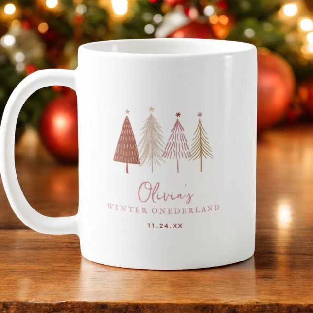 Pink Winter Onderland Girl 1st Favor Coffee Mug (Creator Uploaded)