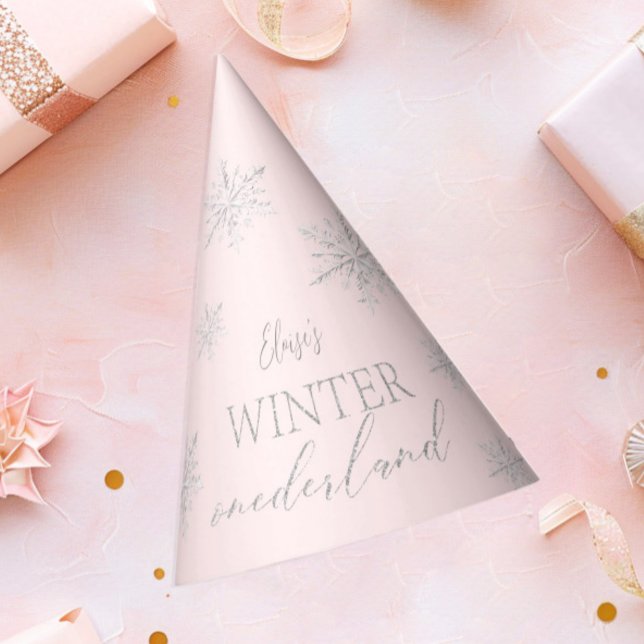 Pink Winter Onederland 1st Birthday Party Hat (Creator Uploaded)