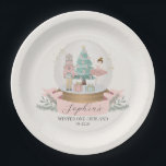 pink winter onederland birthday party plates<br><div class="desc">Celebrate your little sugar plum's first birthday with this magical Pastel Pink Nutcracker Birthday Bundle. This delightful printable party decor captures the magic of a Christmas Winter onederland theme, perfect for your girl's special day. Instantly downloadable, the bundle features a whimsical array of Sugar Plum holiday decorations, infusing the atmosphere...</div>