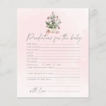 Pink winter prediction for baby card