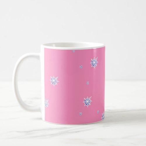 Pink Winter Snowflakes   Coffee Mug