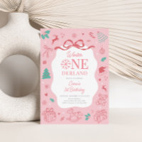 Pink Winter Wonderland First Birthday Party 