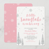 Pink Winter Wonderland, Girl Baby Shower