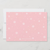 Pink Winter Wonderland, Girl Baby Shower/Sprinkle Invitation (Back)