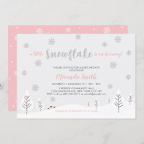 Pink Winter Wonderland, Girl Baby Shower/Sprinkle Invitation