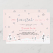 Pink Winter Wonderland, Girl Baby Shower/Sprinkle  Invitation