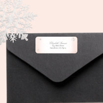 Pink Winter Wonderland Snowflake Return Address Label