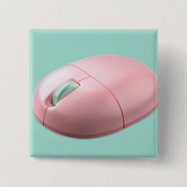 Pink wireless computer mouse button (Front)