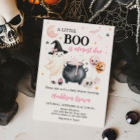 Pink Witch Ghost Little Boo Baby Shower