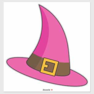 Pink Witch Hat Sticker
