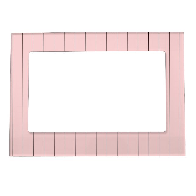Pink with Black Pinstripes Magnetic Frame (Front)