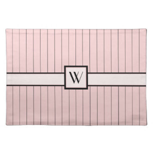 Pink with Black Pinstripes Place Mat