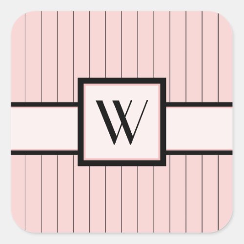 Pink with Black Pinstripes Sticker