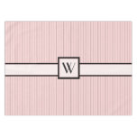 Pink with Black Pinstripes Tablecloth