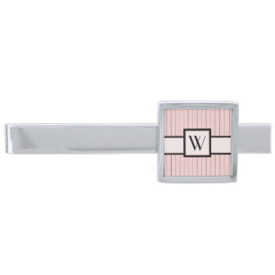 Pink with Black Pinstripes Tie Bar