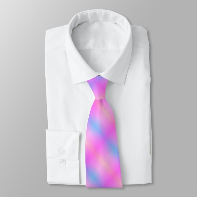 Pink with blues neck tie (Tied)