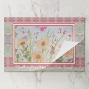 Pink With Floral Paper Pad