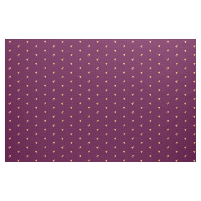 Pink with Gold Accent Houndstooth Fabric (Fat Quarter)