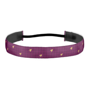 Pink with Gold Houndstooth Headband
