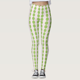 Pink With Green Polka-Dots Leggings