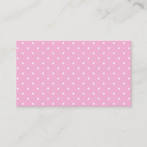 Customizable Pink with little white stars. business card templates