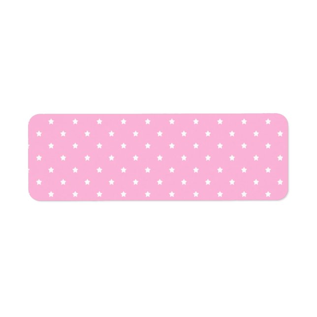Pink with little white stars. Custom Label (Front)