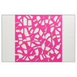 Pink with pale yellow large patterns fabric