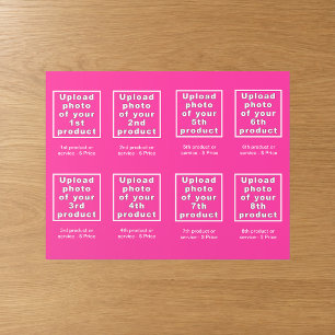 Pink with Product Photos Business Folded Menu