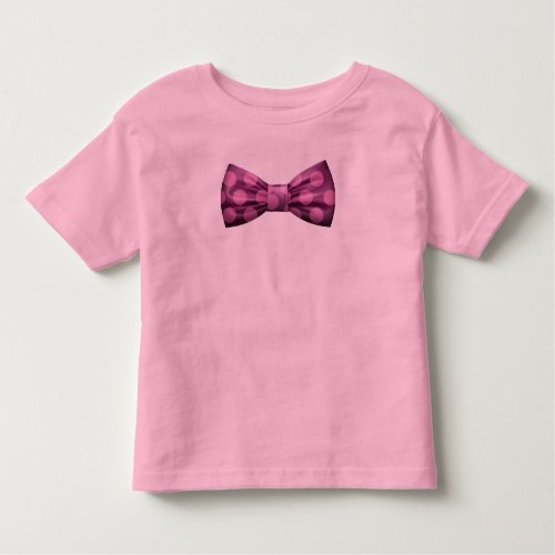 Pink with Purple Bow Tie w Pink Polka Dots Toddler T_shirt