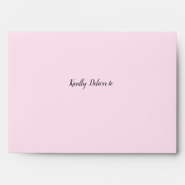 Pink with return address Personalized Envelope (Front)