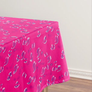 Pink with small purple art inspired patterns cute tablecloth