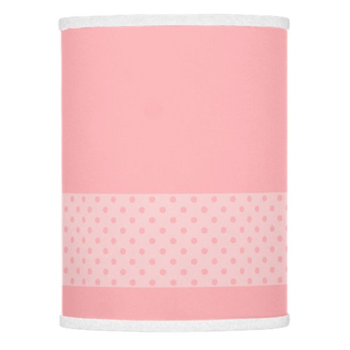 Pink with Two Tone Baby Pink Polka Dots _ Nursery Lamp Shade