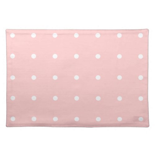 Pink With White Polka Dots Placemat