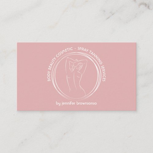 Pink Woman Body Contouring Business Card