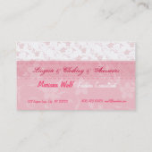 Pink Women Clothing Business Card (Back)