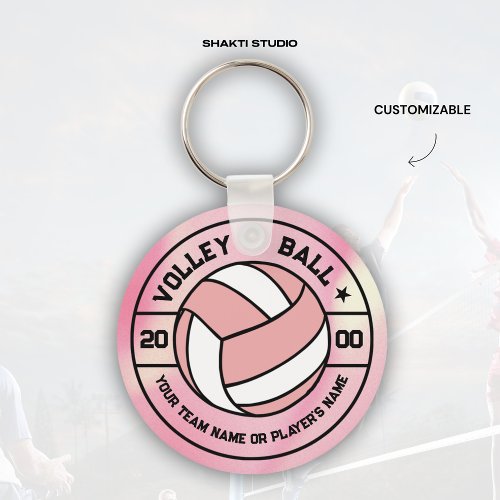 Pink Women Volleyball Gift Souvenir Keychain