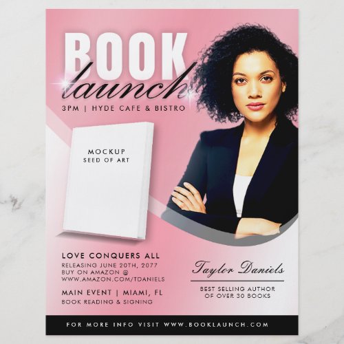 Pink Womens Book Launch Release Event Flyer