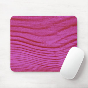 Pink Wood Grain Print Mouse Pad