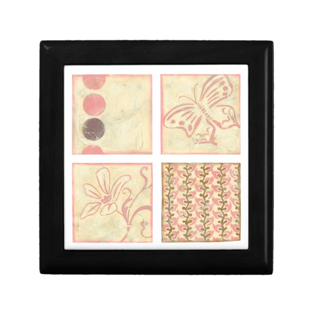 Pink Woodblock Drawings by Chariklia Zarris Jewelry Box (Front)