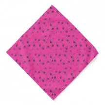 Pink Woodcut Pills Bandana