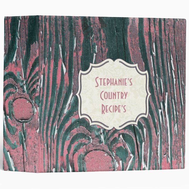 Pink Woodgrain Binder (Front/Spine)