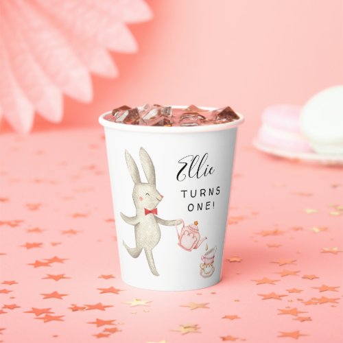 Pink Woodland Birthday Party Paper Cups