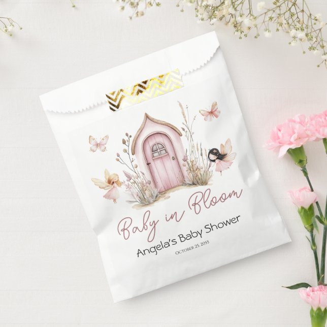 Pink Woodland Fairies Baby Shower Favor Bag (Sealed)