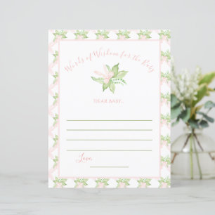 Pink Words of Wisdom Sweet Pea Baby Shower Game