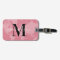 Pink World Map Custom Name Monogram