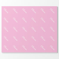 Baby Girl Name Wrapping Paper