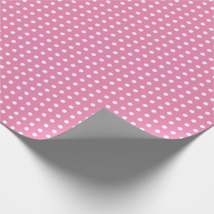 Pink Wrapping Paper with Small Polka Dots