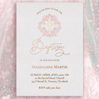pink wreath Baptism
