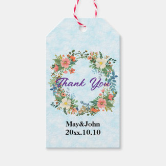 Pink wreath for Gift Tags & Gift Enclosures